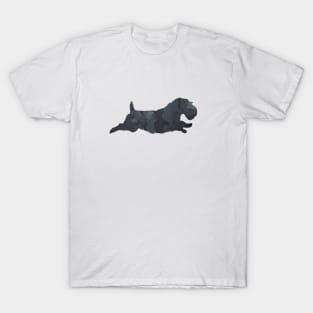 Sealyham Terrier Silhouette Art Black Dog T-Shirt